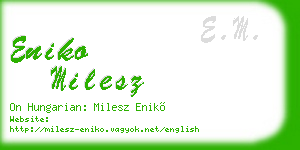 eniko milesz business card